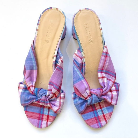 Jcrew plaid leather and fabric sandals - Picture 2 of 6